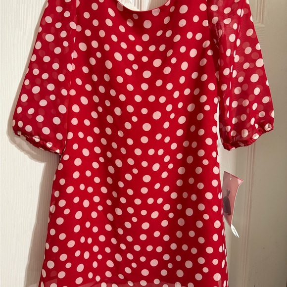 NWT Rare Editions Polka Dot Dress - Picture 2 of 7